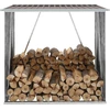 Image de The Living Store Dépôt de bois de chauffage Acier galvanisé 163 x 83 x 154 cm Marron