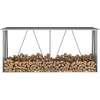 Image de The Living Store Dépôt de bois de chauffage Acier galvanisé 330x84x152 cm Anthracite