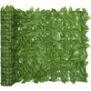 Image de The Living Store Brise-Vue Balcon avec Feuilles Vertes 400x100 cm