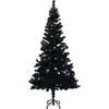 Image de The Living Store Arbre de Noël artificiel avec support Noir 120 cm PVC
