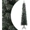 Image de The Living Store Arbre de Noël artificiel avec support Svelte vert 240 cm PVC