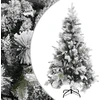 Image de The Living Store Sapin de Noël avec cônes enneigés 195 cm PVC & PE