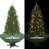 Image de The Living Store Sapin de Noël à neige avec pied parasol Vert 190 cm