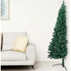 Image de The Living Store Demi-sapin de Noël artificiel avec support Vert 210 cm PVC