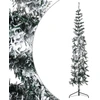 Image de The Living Store Semi-sapin de Noël artificiel avec neige Svelte 180 cm