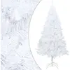 Image de The Living Store Arbre de Noël artificiel avec branches épaisses Blanc 120 cm PVC