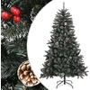 Image de The Living Store Arbre de Noël artificiel avec support Vert 120 cm PVC