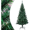Image de The Living Store Arbre de Noël artificiel dentelle irisée vert 240 cm PVC