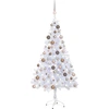 Image de The Living Store Arbre de Noël artificiel éclairage boules 150cm 380 branches
