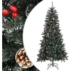 Image de The Living Store Arbre de Noël artificiel avec support Vert 240 cm PVC