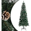 Image de The Living Store Arbre de Noël artificiel avec support Vert 240 cm PVC