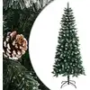 Image de The Living Store Arbre de Noël artificiel avec support Vert 180 cm PVC