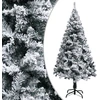 Image de The Living Store Arbre de Noël artificiel avec neige Vert 120 cm PVC