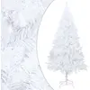Image de The Living Store Arbre de Noël artificiel avec branches épaisses Blanc 210 cm PVC