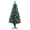 Image de The Living Store Sapin de Noël artificiel avec cônes et neige 180 cm