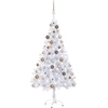 Image de The Living Store Arbre de Noël artificiel éclairage boules 120cm 230 branches