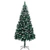 Image de The Living Store Sapin de Noël artificiel avec cônes et neige 210 cm