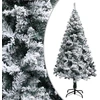 Image de The Living Store Arbre de Noël artificiel avec neige Vert 150 cm PVC