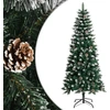 Image de The Living Store Arbre de Noël artificiel avec support Vert 150 cm PVC