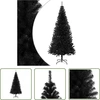 Image de The Living Store Arbre de Noël artificiel avec support Noir 180 cm PVC