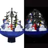 Image de The Living Store Arbre de Noël avec neige et pied parapluie Bleu 75 cm PVC