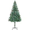 Image de The Living Store Sapin de Noël artificiel avec pommes de pin 180 cm