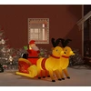 Image de The Living Store Père Noël gonflable avec rennes LED 130 cm