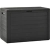 Image de The Living Store coffre de jardin anthracite 78x44x55 cm
