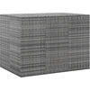 Image de The Living Store Boîte à coussins de jardin PE Rotin 145x100x103 cm Gris