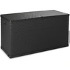 Image de The Living Store Boîte de rangement de jardin Anthracite 120x56x63 cm PP Rotin