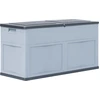 Image de The Living Store Boîte de rangement de jardin 320 L Gris-noir