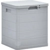 Image de The Living Store Boîte de rangement de jardin 90 L Gris clair