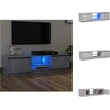 Image de vidaXL Armoire TV avec lampes LED gris béton 140x40x35,5 cm - Meuble TV