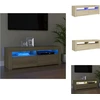 Image de vidaXL Armoire TV avec lampes LED Chêne Sonoma 120x35x40 cm - Meuble TV