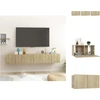 Image de vidaXL Meubles TV suspendus 3 pièces chêne Sonoma 60x30x30 cm - Meubles TV