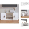 Image de vidaXL Armoire TV Blanc 100x35x40 cm Bois composite - Meuble TV