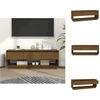 Image de vidaXL Armoire TV brun miel 110,5x34x40 cm Pin massif - Meuble TV