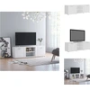 Image de vidaXL Armoire TV Blanc 120x34x37 cm Bois composite - Meuble TV