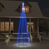 Image de The Living Store Sapin de Noël à LED pour mât de drapeau bleu 732 LED 500 cm