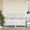 Image de The Living Store Coffre de jardin Blanc 150x50x56,5 cm Sapin massif