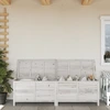 Image de The Living Store Coffre de jardin blanc 198,5x50x56,5 cm Sapin massif