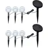 Image de The Living Store Lampes de jardin 6 pcs. LED avec piquet de terre & modules solaires