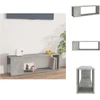 Image de vidaXL Armoire TV gris béton 100x24x32 cm Bois composite - Meuble TV