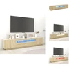 Image de vidaXL Armoire TV avec lampes LED Chêne Sonoma 200x35x40 cm - Meuble TV