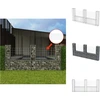 Image de vidaXL Panier de gabion en forme de U acier 240×20×100 cm - panneaux de clôture