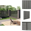Image de vidaXL Clôture à lamelles WPC 180x180 cm gris foncé - panneaux de clôture
