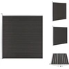 Image de vidaXL Panneau de clôture WPC 175x186 cm Noir - Panneaux de clôture