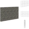 Image de vidaXL Mur de gabions avec couverture Acier galvanisé 300x30x200 cm - Panneaux de clôture