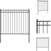 Image de vidaXL Clôture de jardin Acier 1,7x1,5 m Noir - Panneaux de clôture