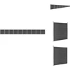 Image de vidaXL Kit d'éléments de clôture WPC 1737x186 cm Noir - Panneaux de clôture